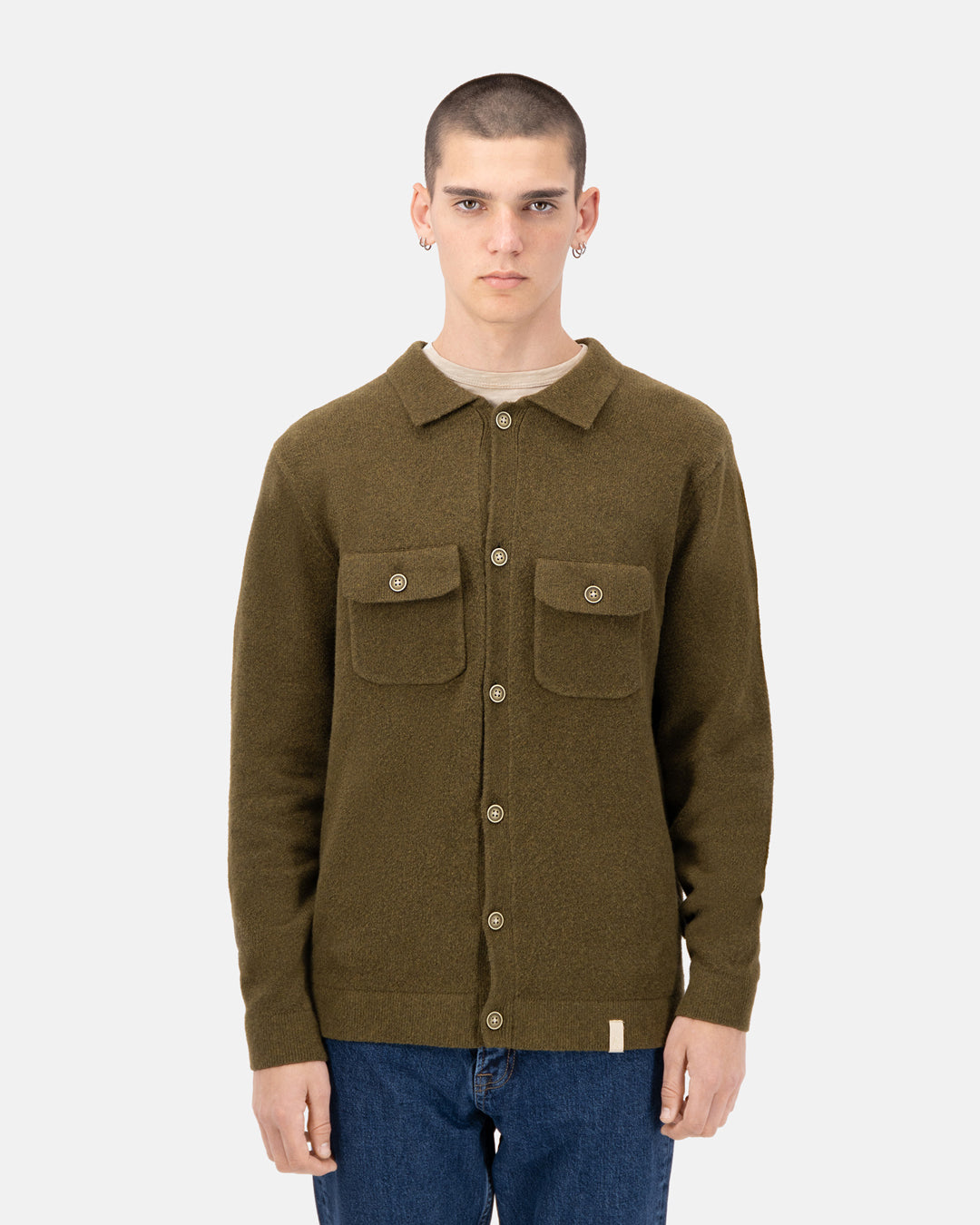 Overshirt Woolen Touch - Olive