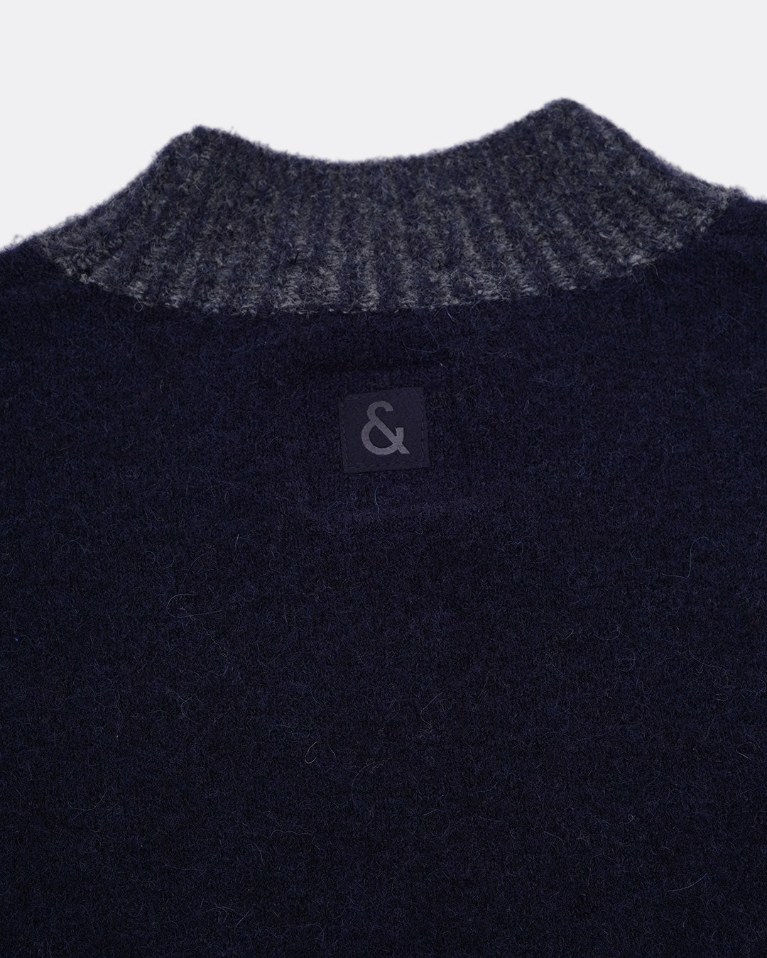 Knitted Jumper Fabric Blend - Navy