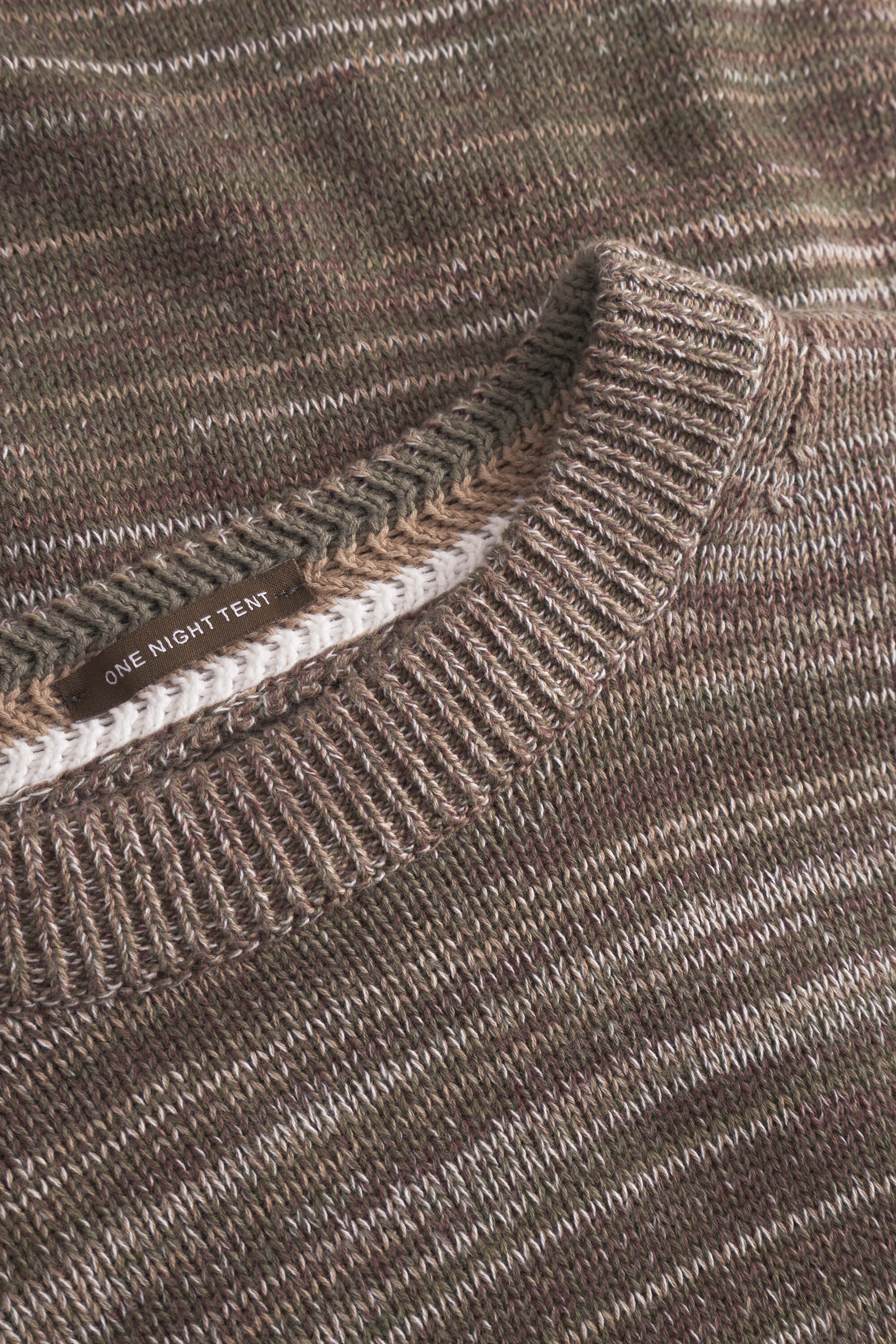 Strickpullover Mouliné - Olive Mouliné