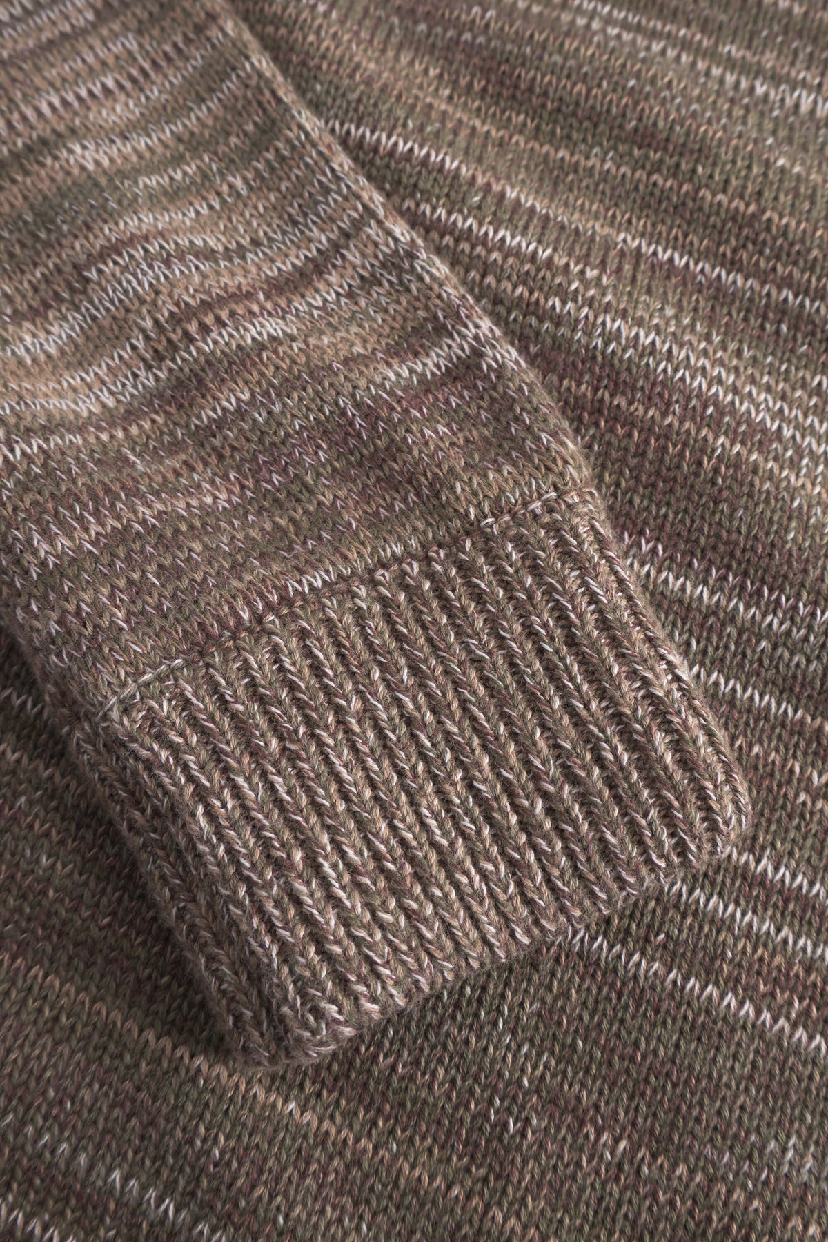 Strickpullover Mouliné - Olive Mouliné
