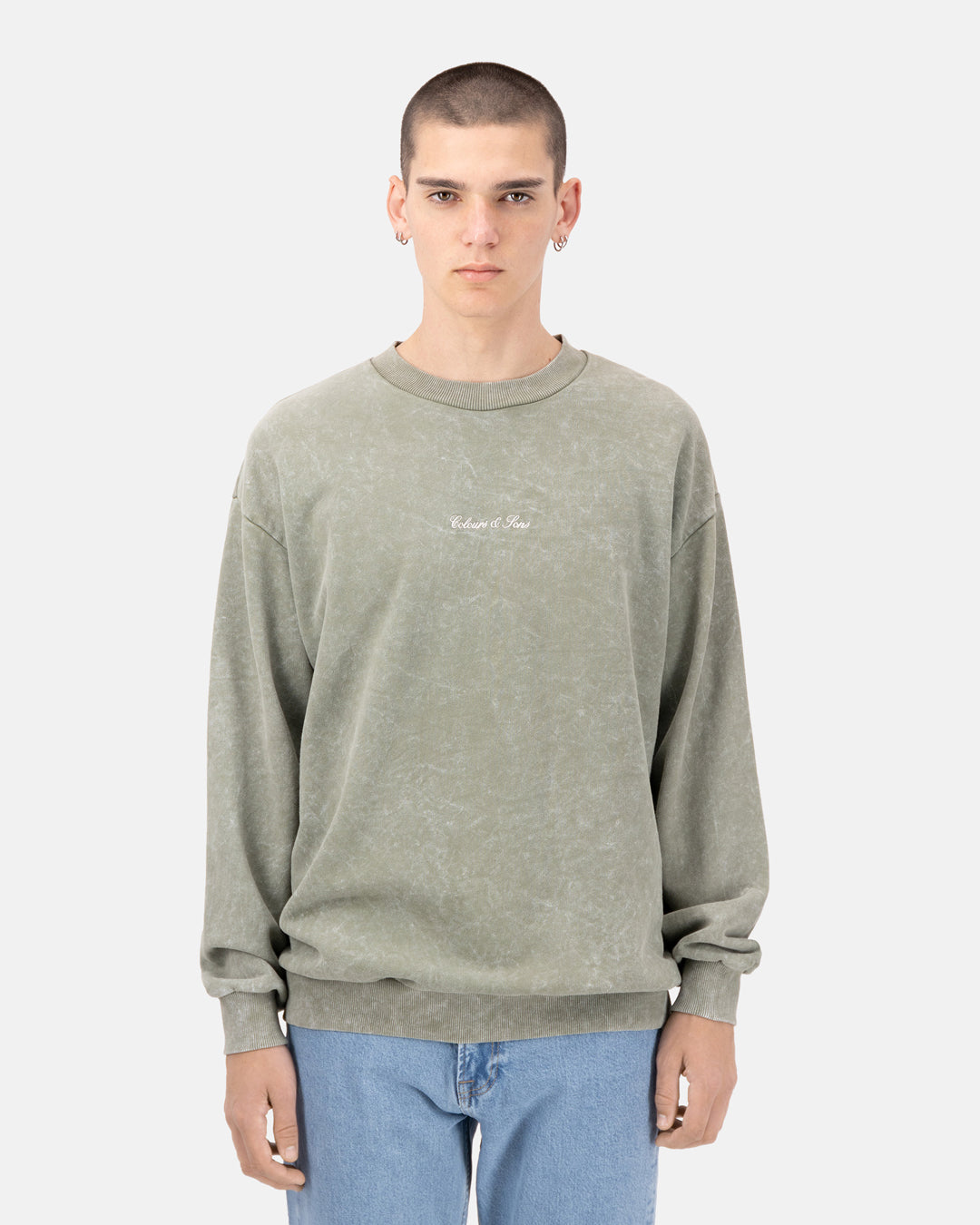 Sweatshirt Stonewashed - Olive