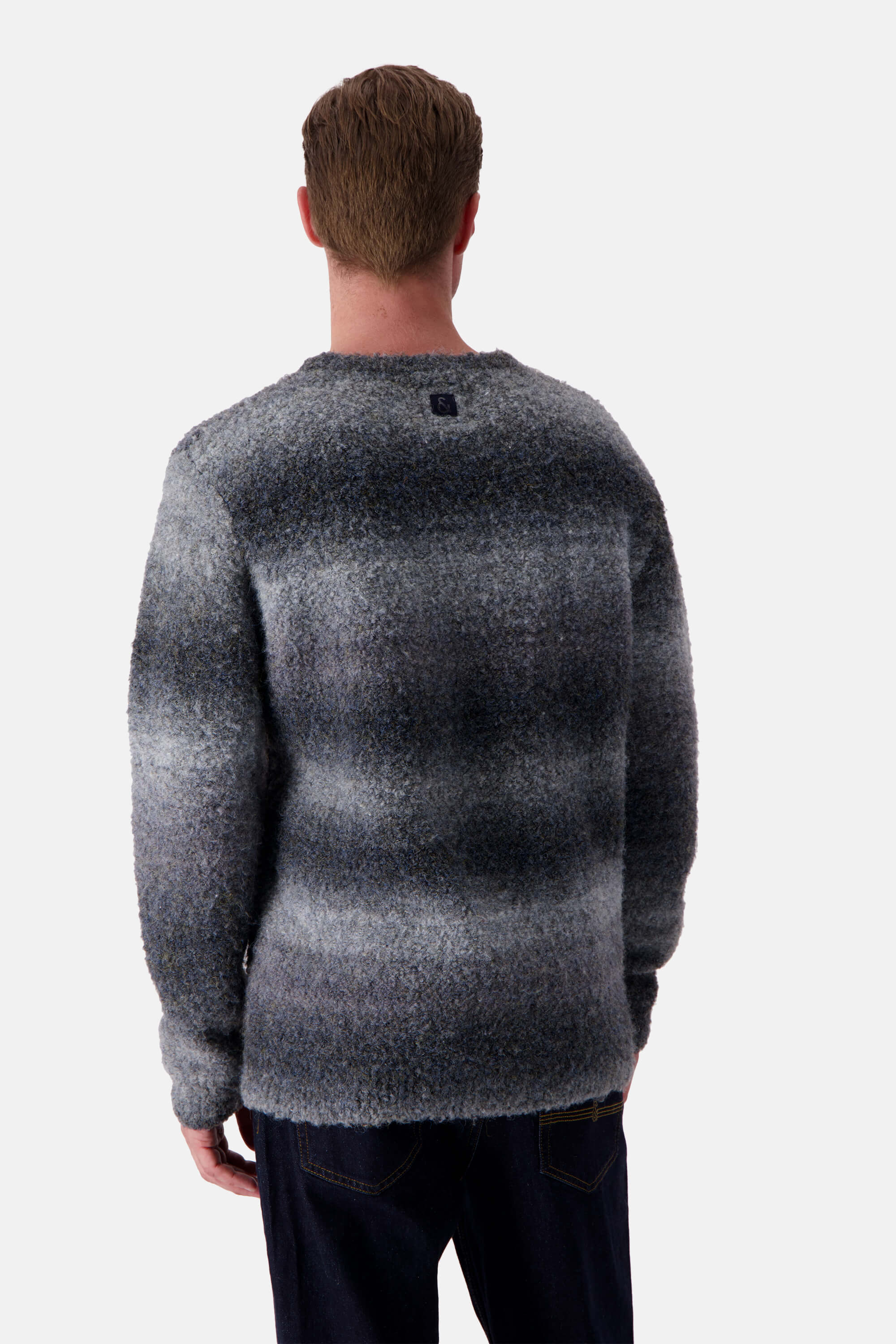 Strickpullover Bouclé - Grey Gradient