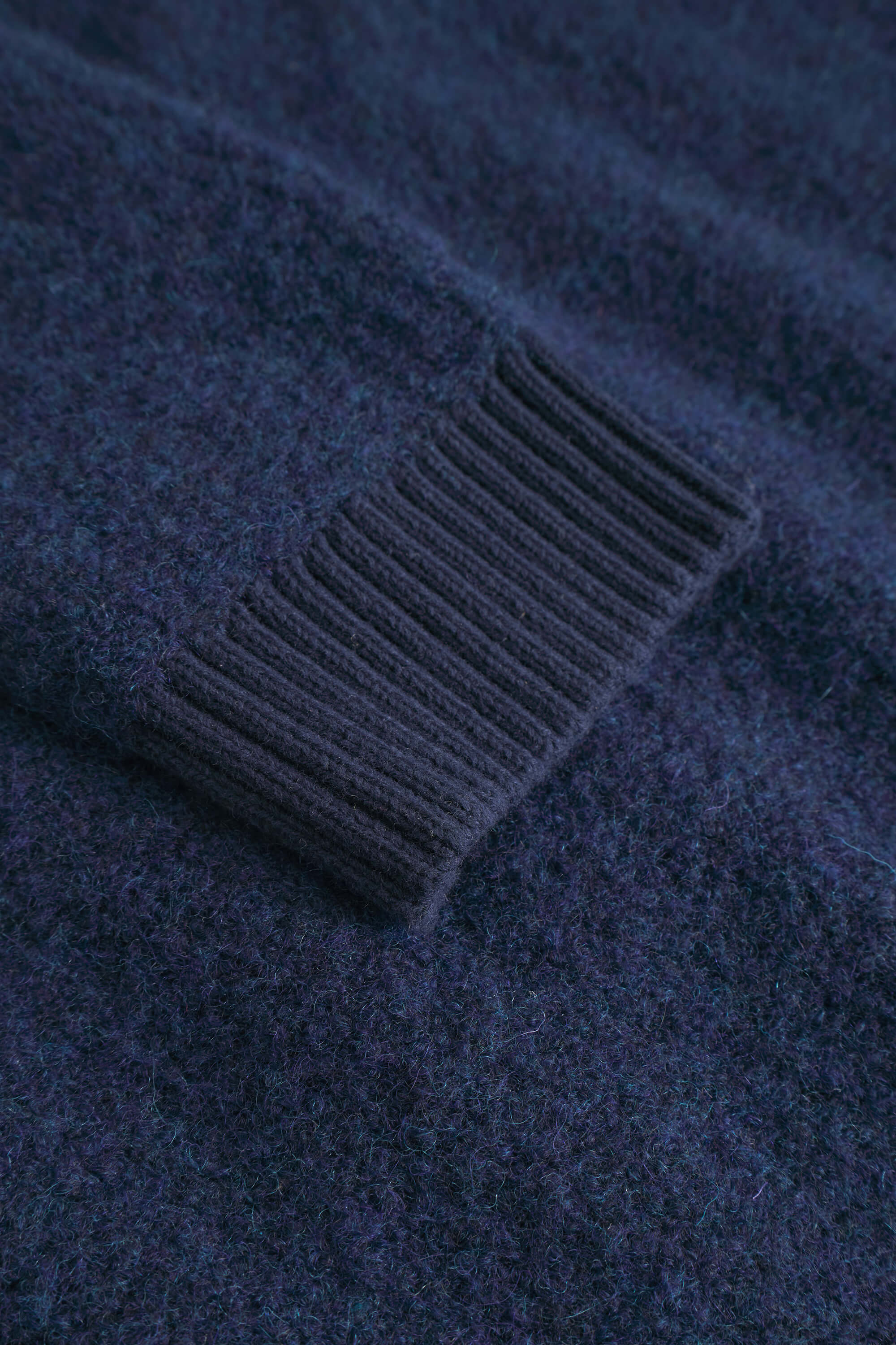 Zipped Cardigan-Bouclé - Navy