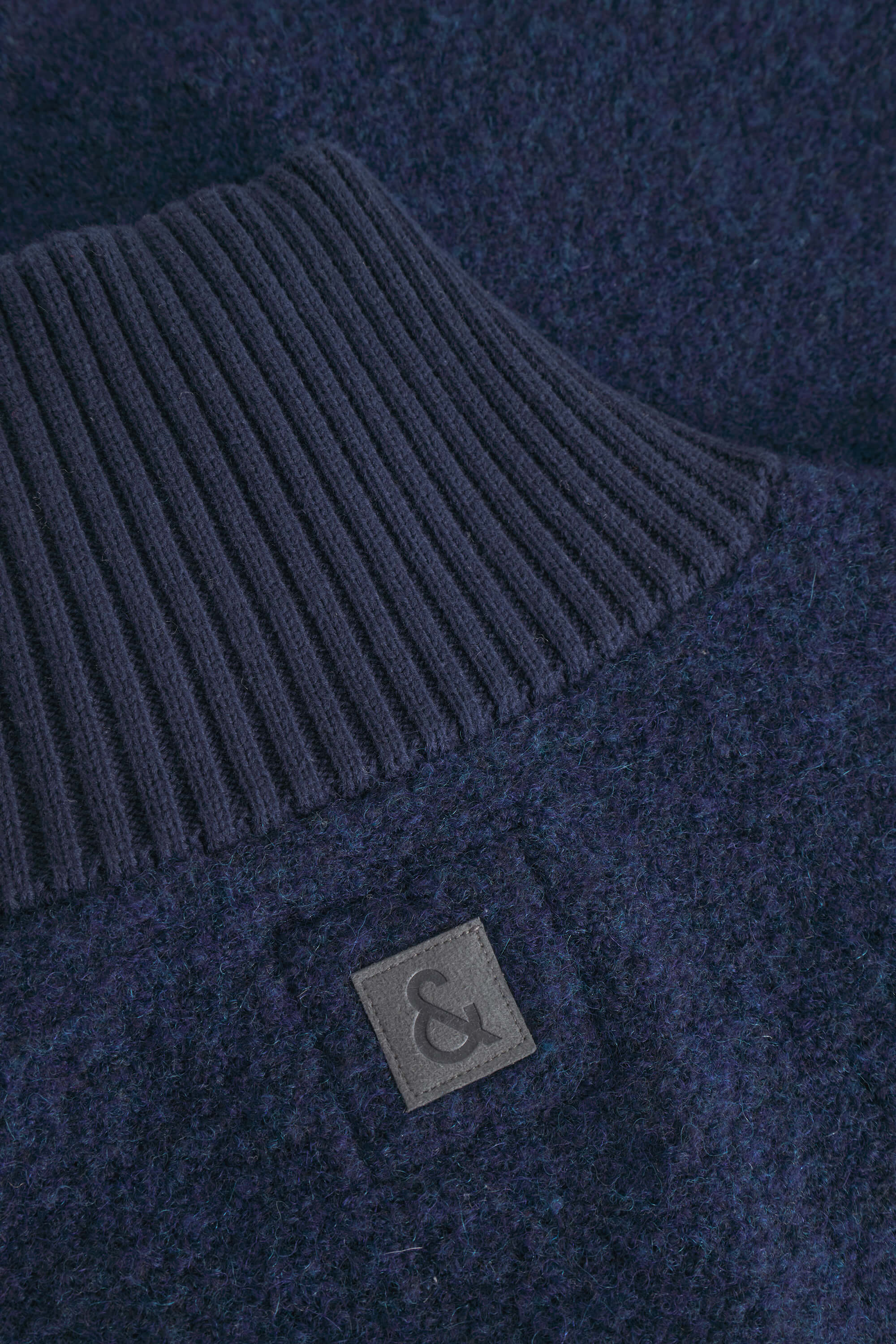 Zipped Cardigan-Bouclé - Navy