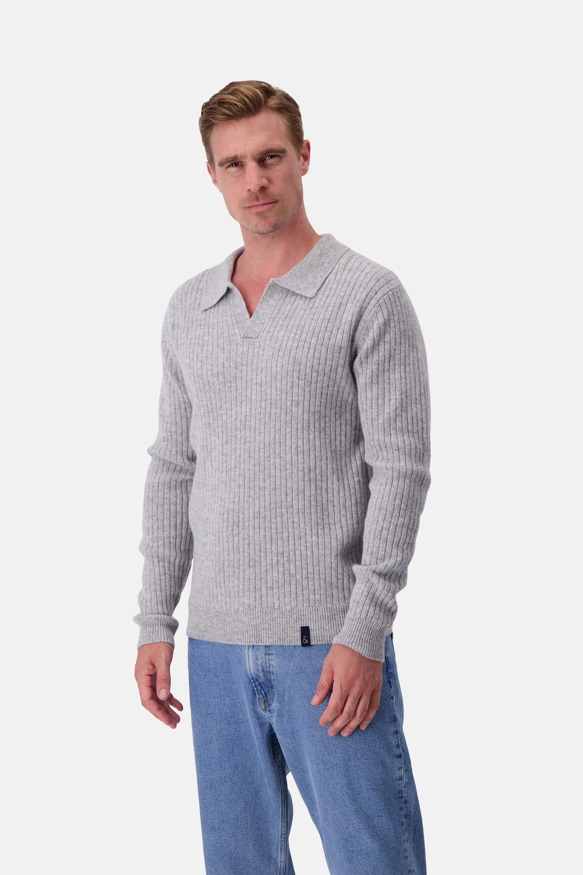 Pullover Johnny Kragen - Silver