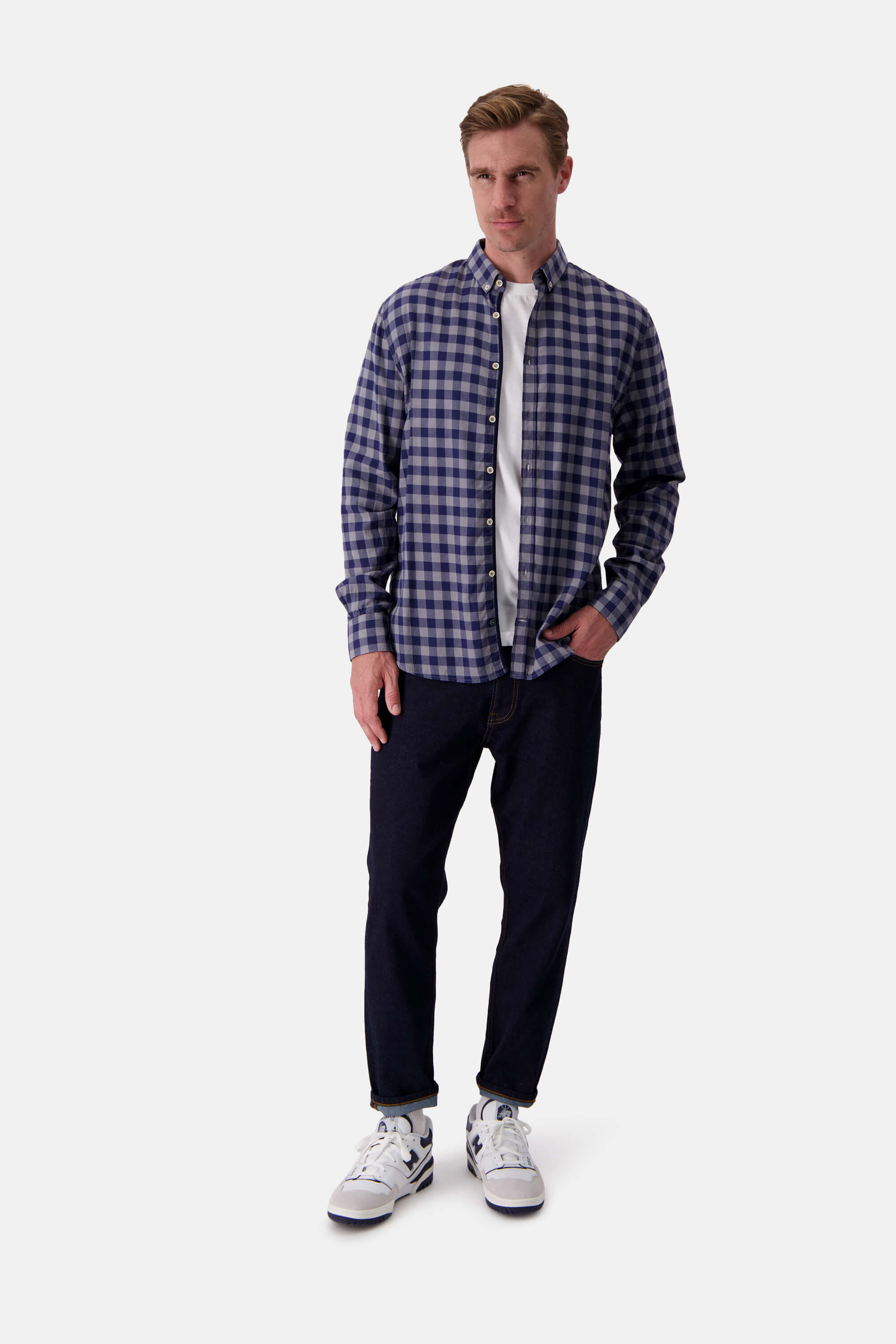 Shirt-Printed - Navy Vichy