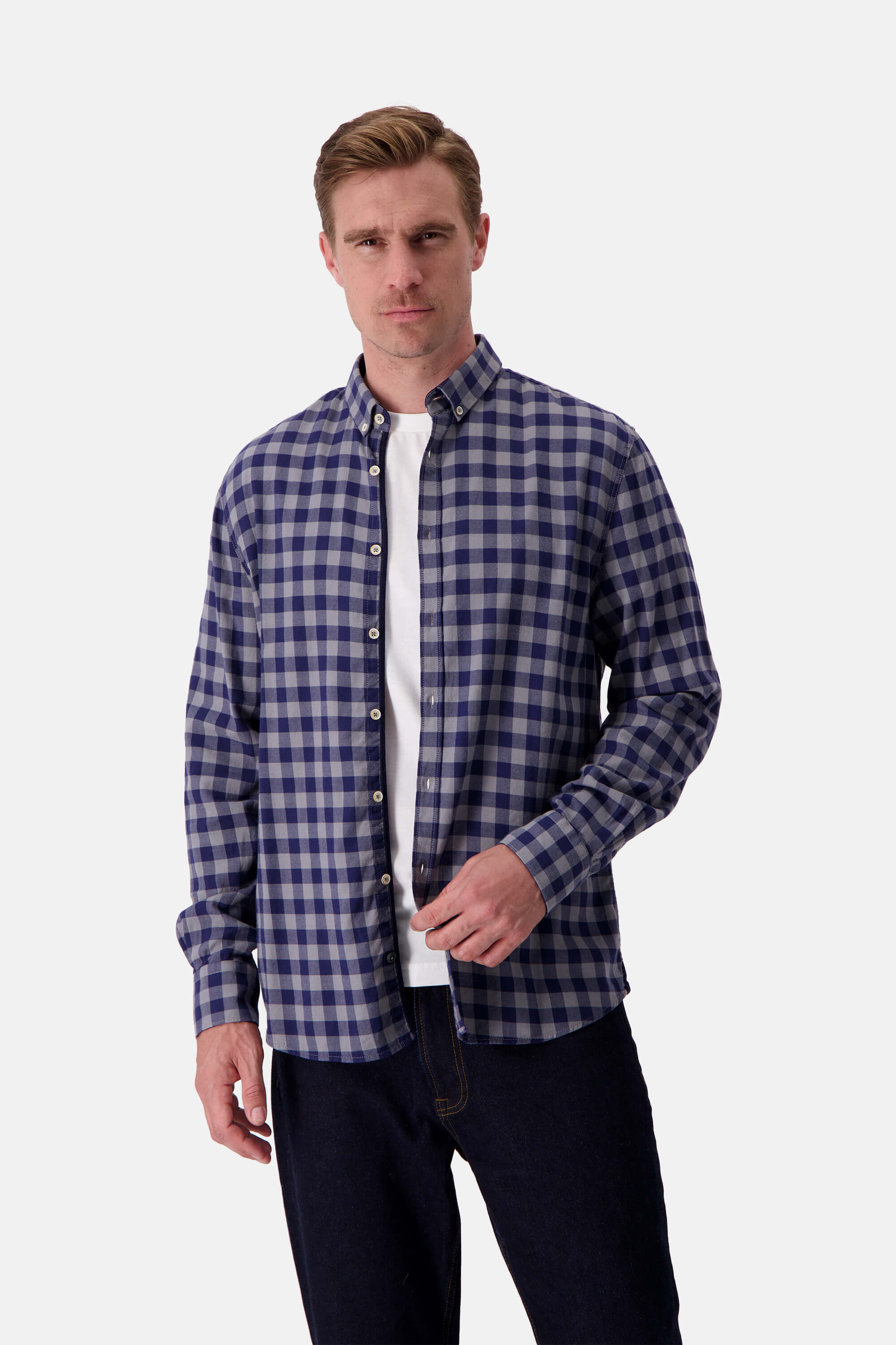 Shirt-Printed - Navy Vichy