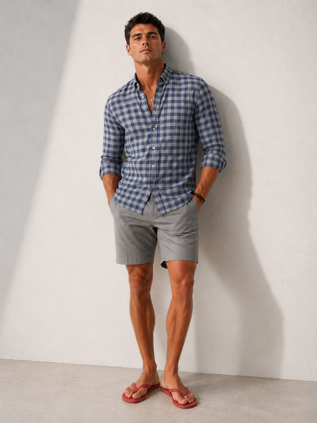 Shirt-Printed - Navy Vichy
