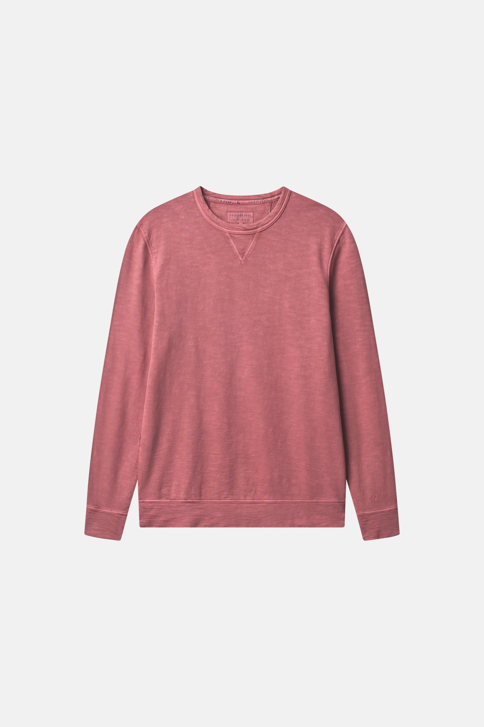 Basic Sweatshirt-washed - Rosewood