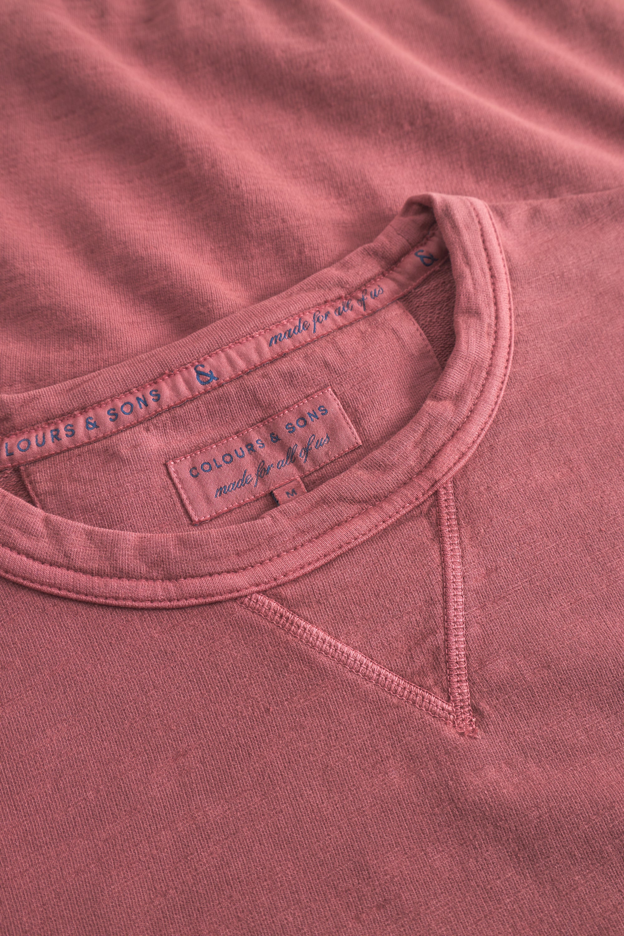 Basic Sweatshirt-washed - Rosewood