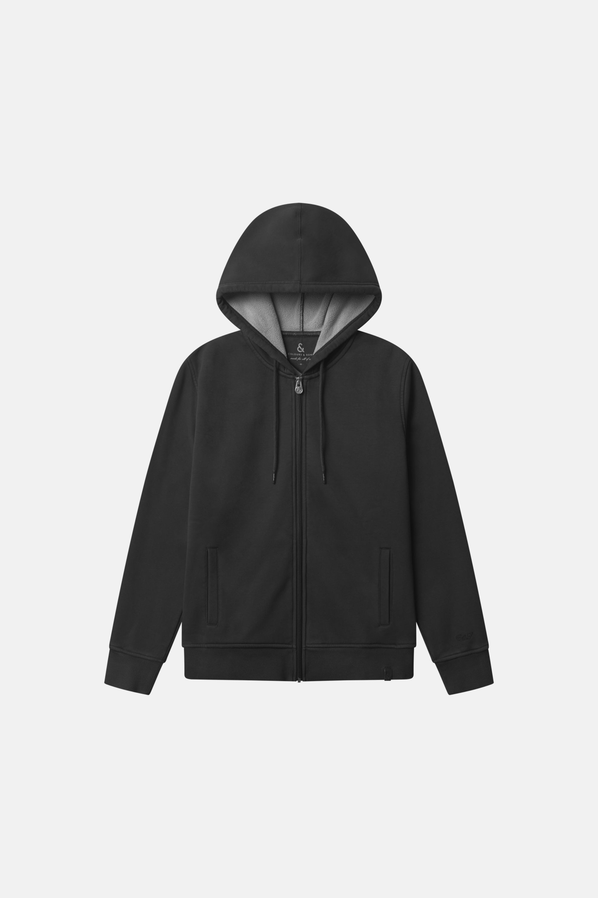 Zip Hoodie-washed - Anthracite