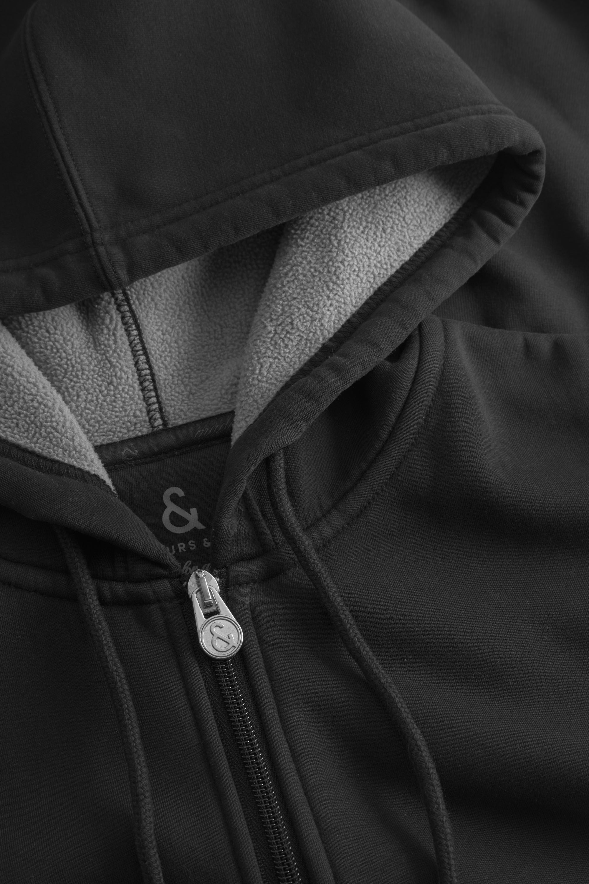 Zip Hoodie-washed - Anthracite