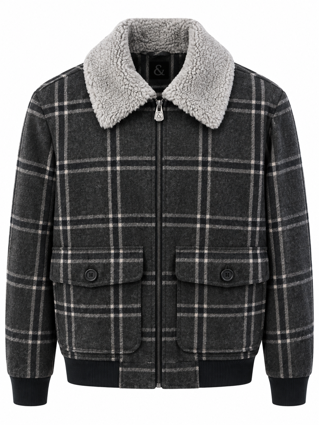 Bomber Jacke mit Fellkragen