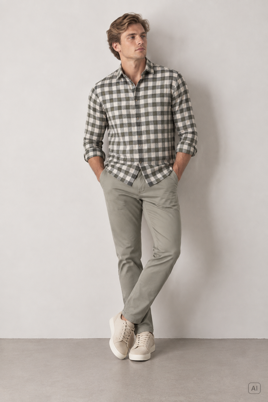 Natural Dye Denim - Olive