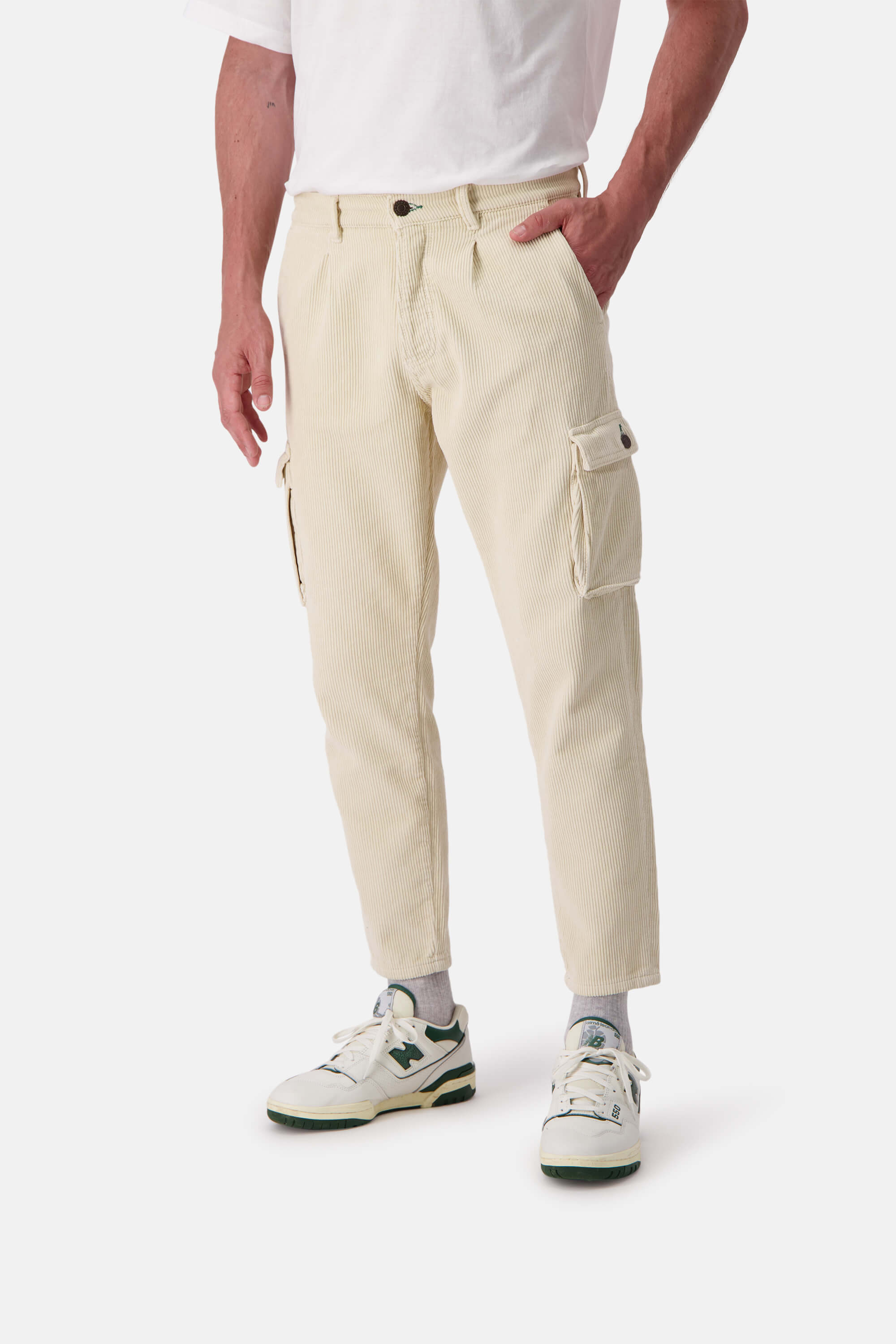 Cargo Corduroy Pants - Offwhite