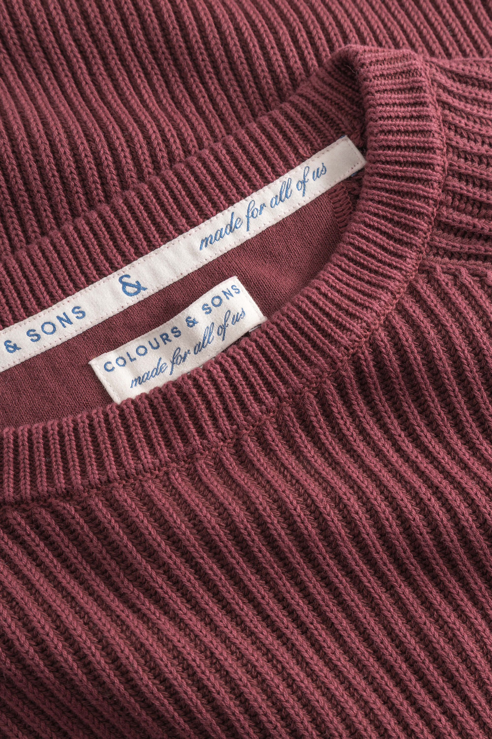 Pullover gerippt - Port Wine