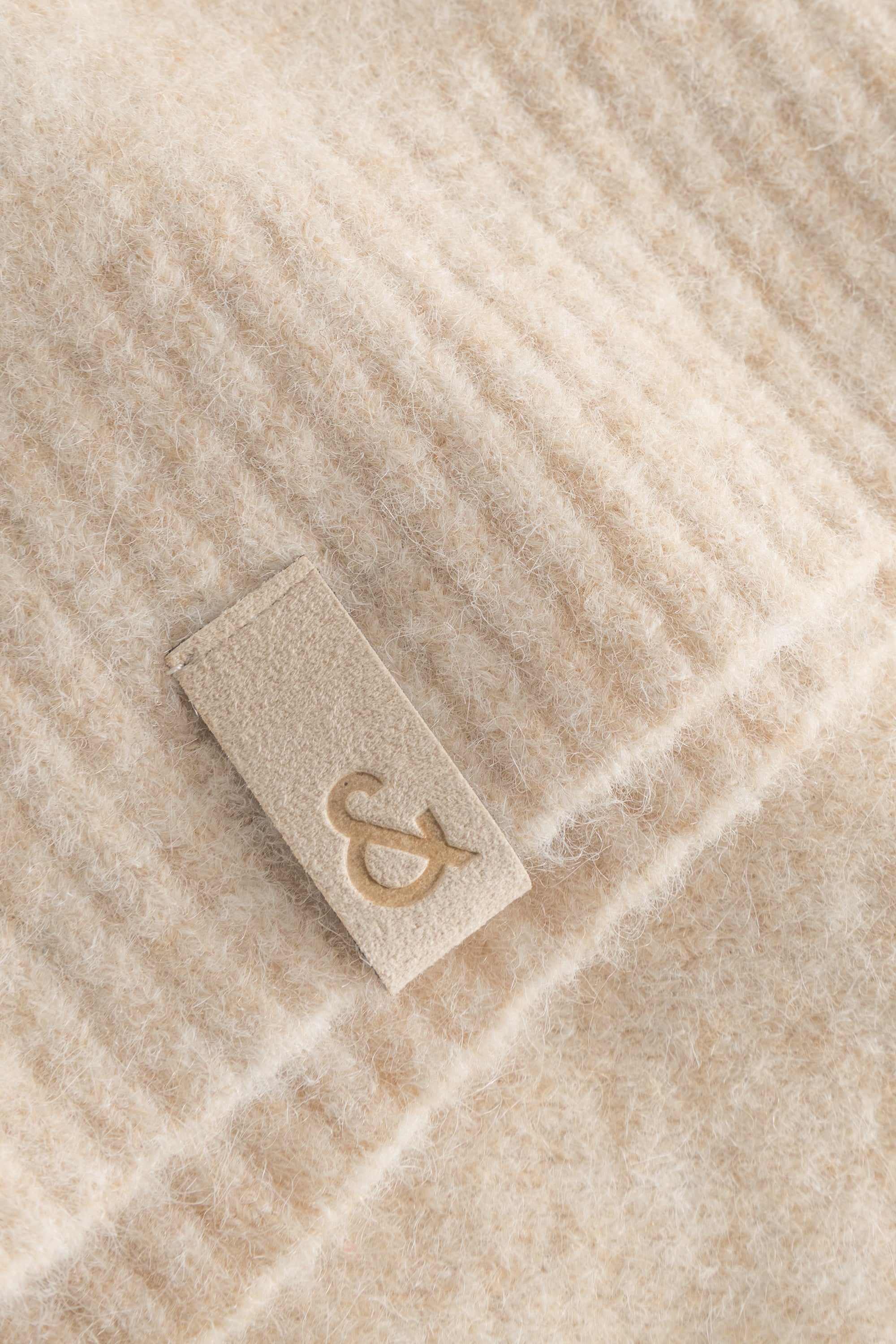 Stehkragenpullover Wollmischgewebe - Offwhite