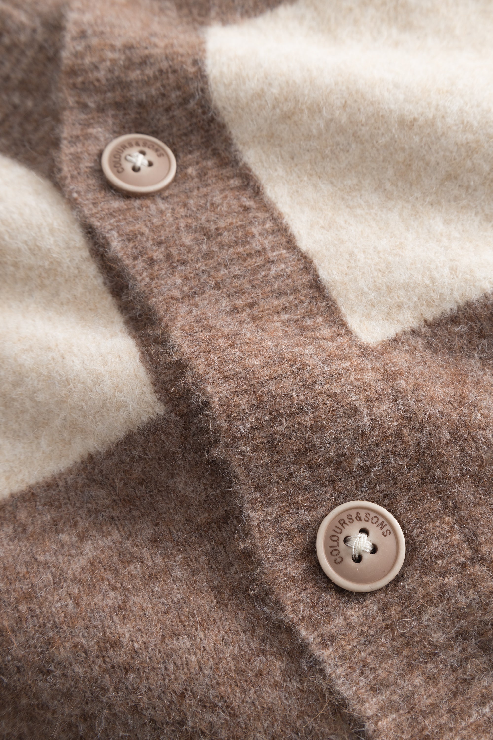 Cardigan gestreift - Wood-Offwhite