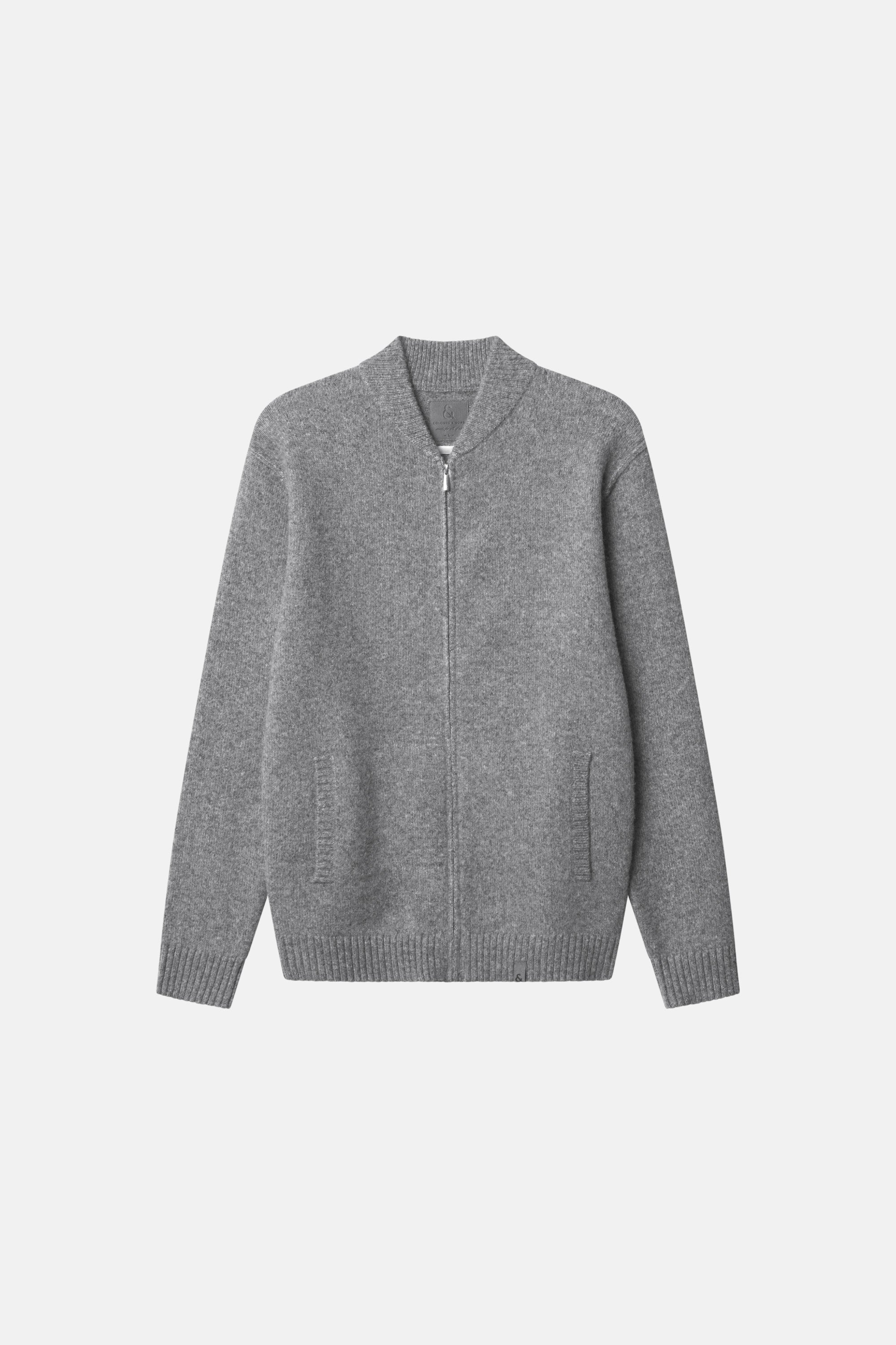 Strick Bomberjacke - Steel