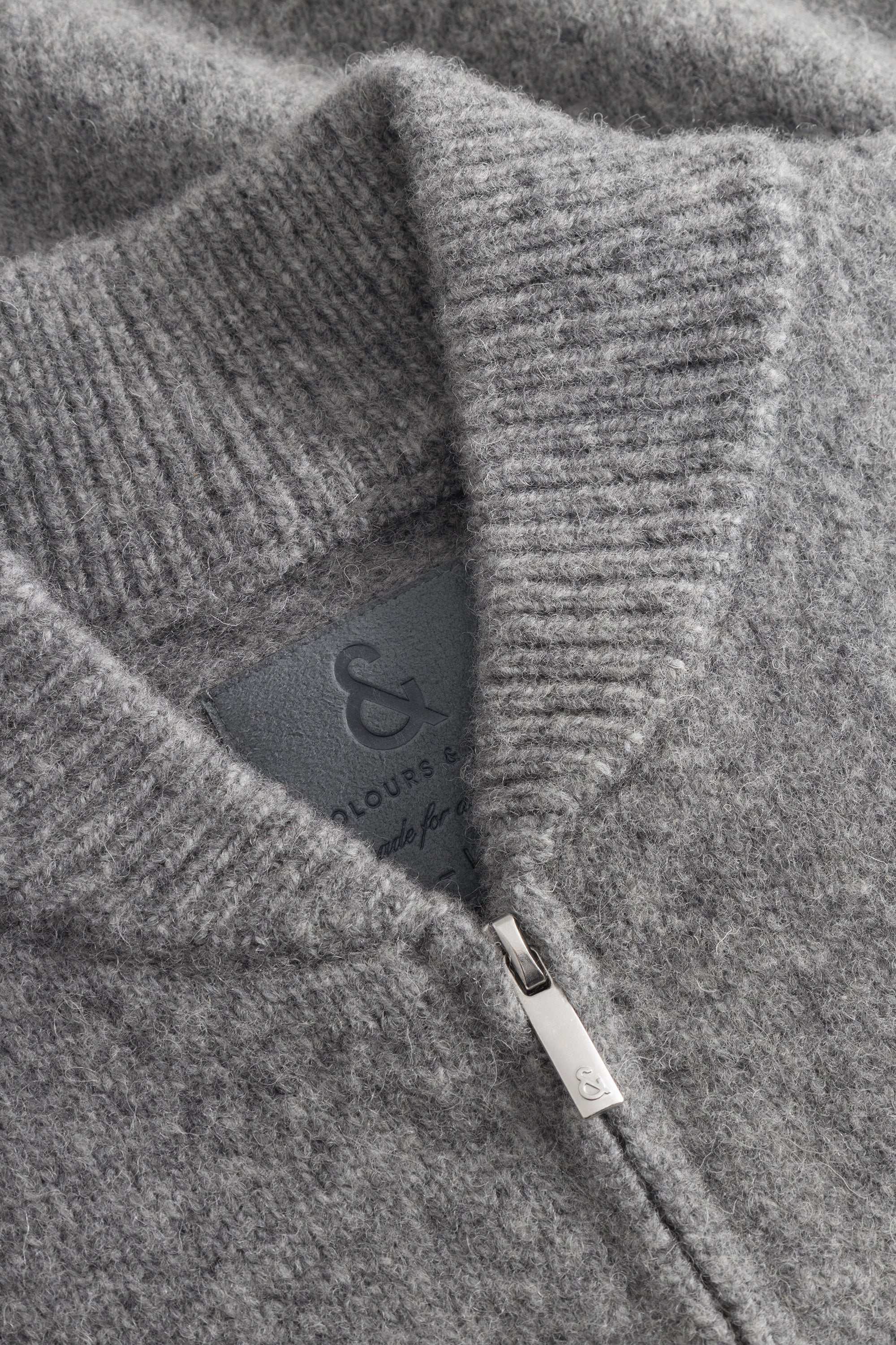 Strick Bomberjacke - Steel