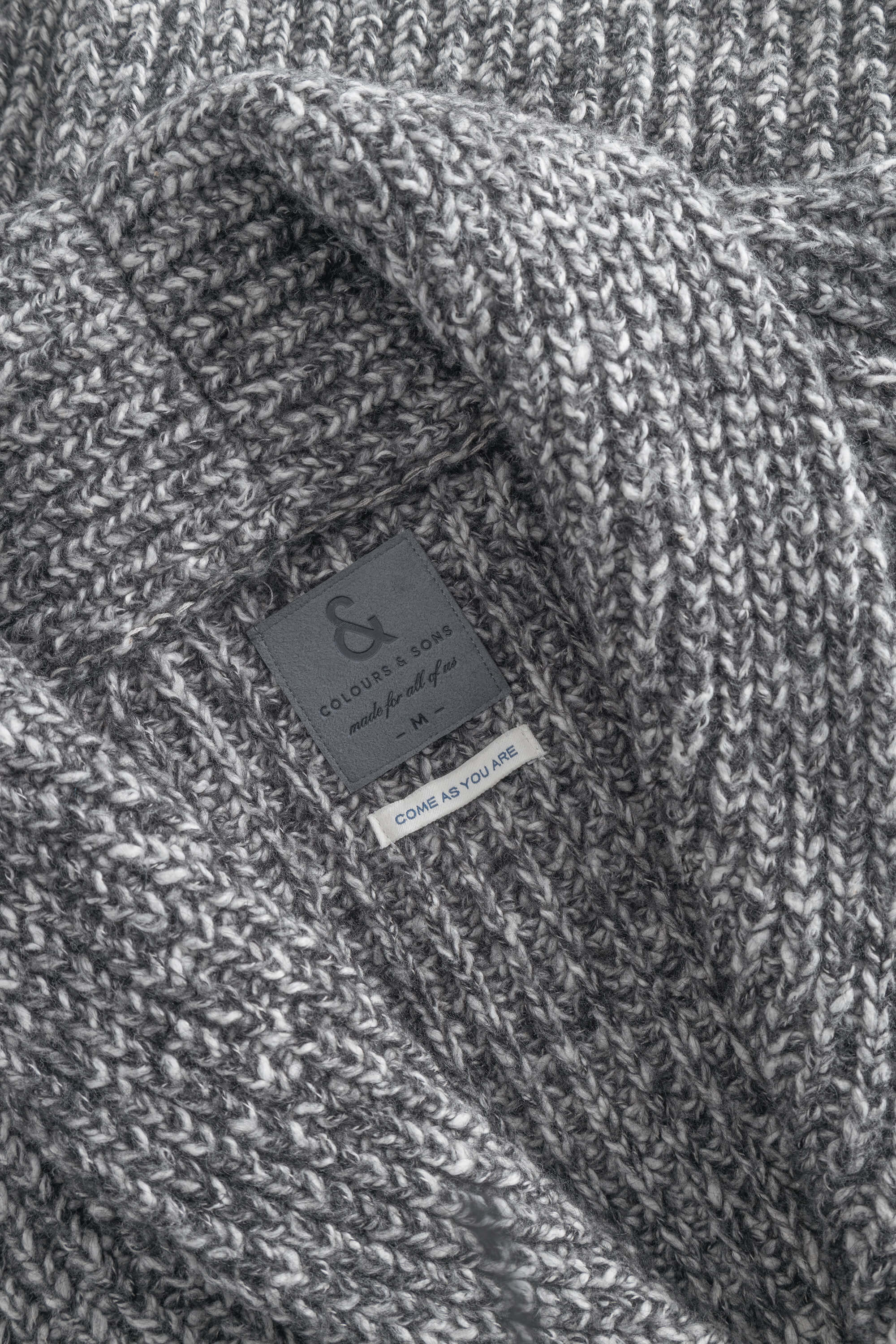 Mouliné Cardigan - Anthracite