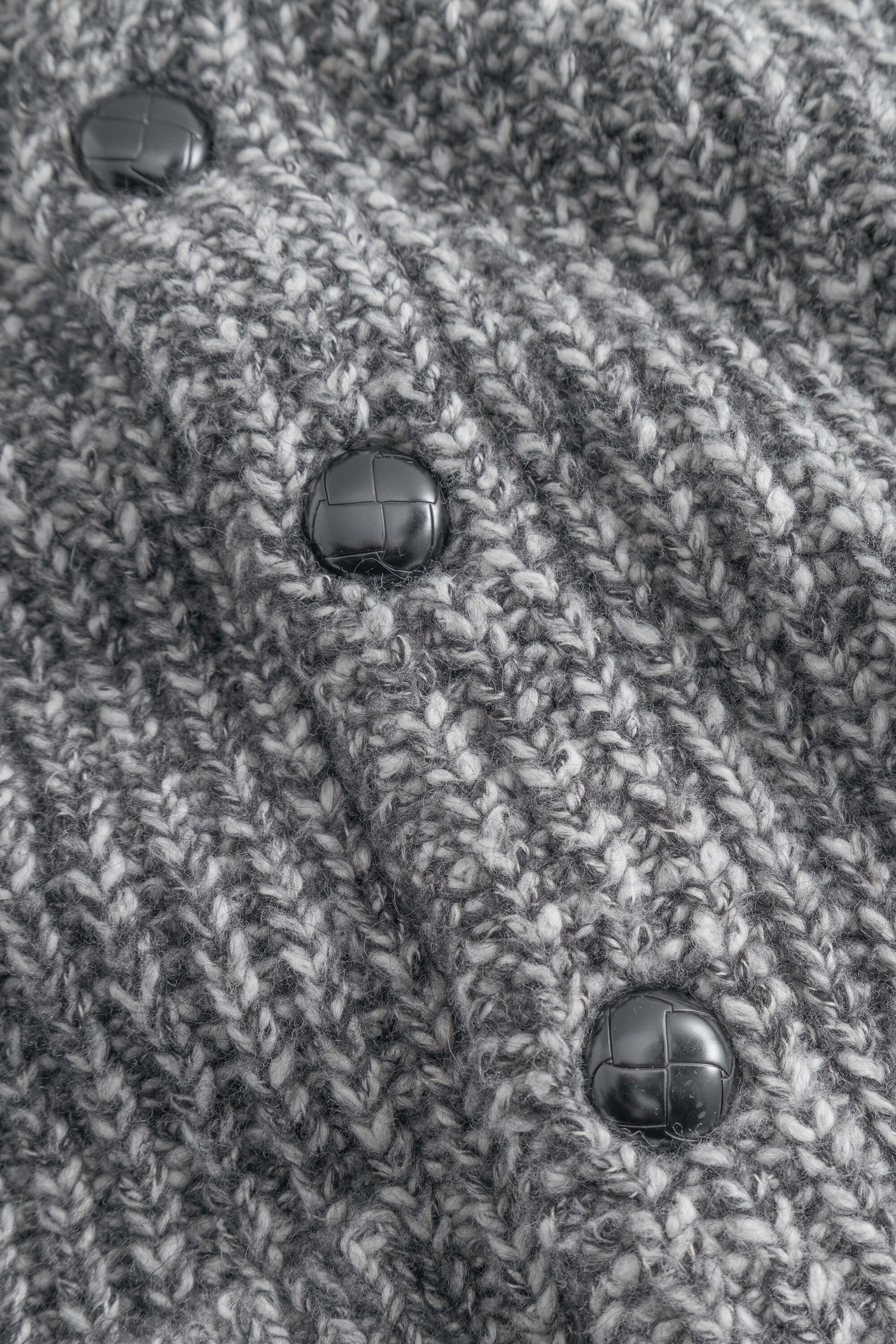 Mouliné Cardigan - Anthracite