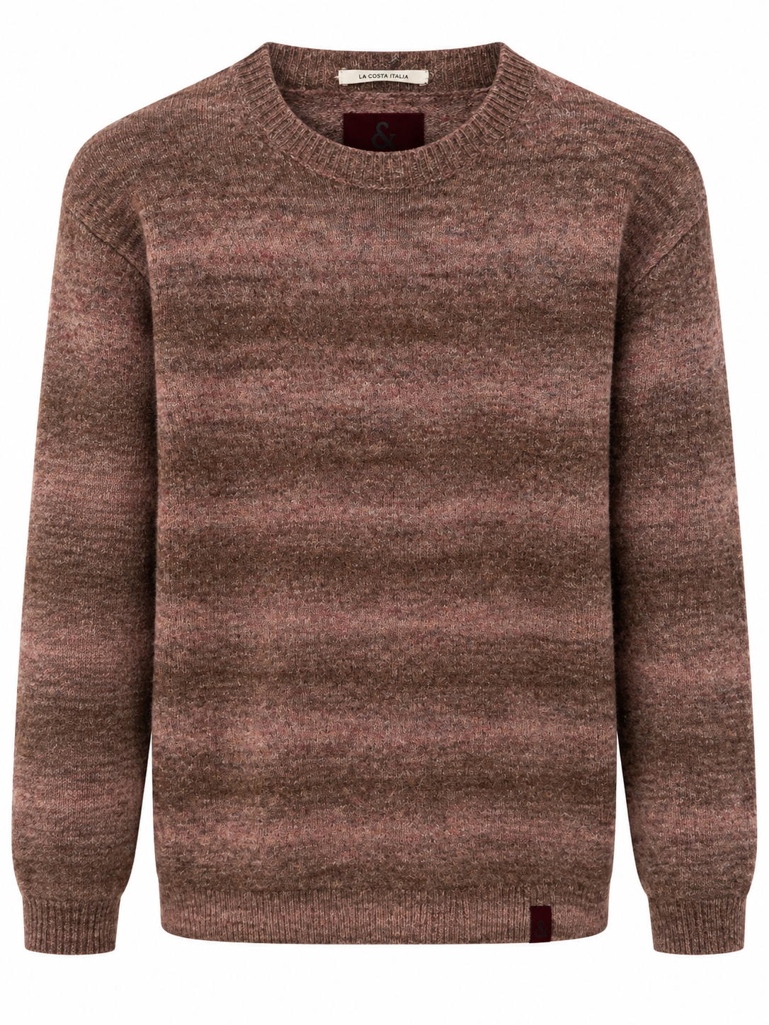 Roundneck Pullover - Woodrose Stripes