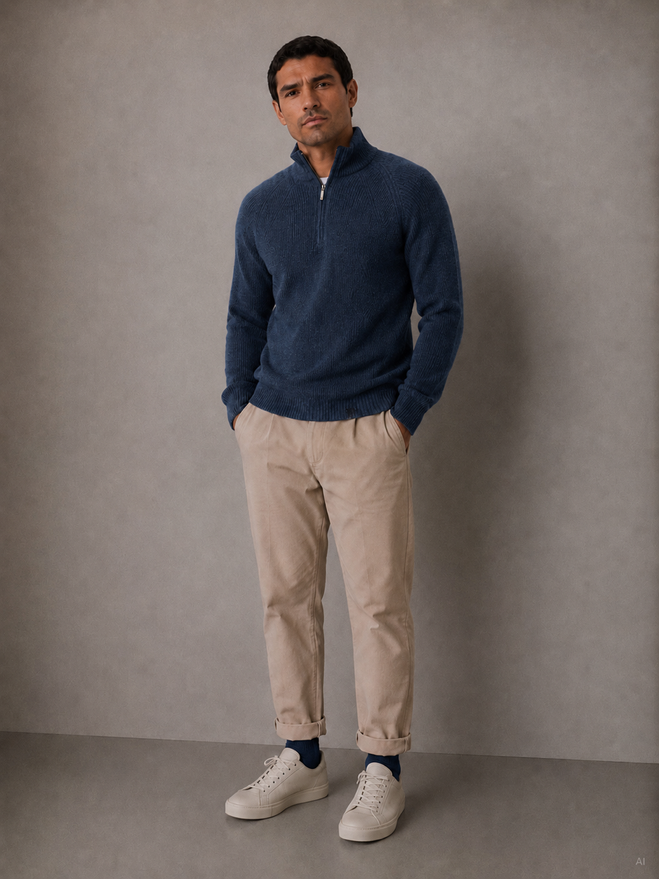 Troyer Lammwolle - Navy