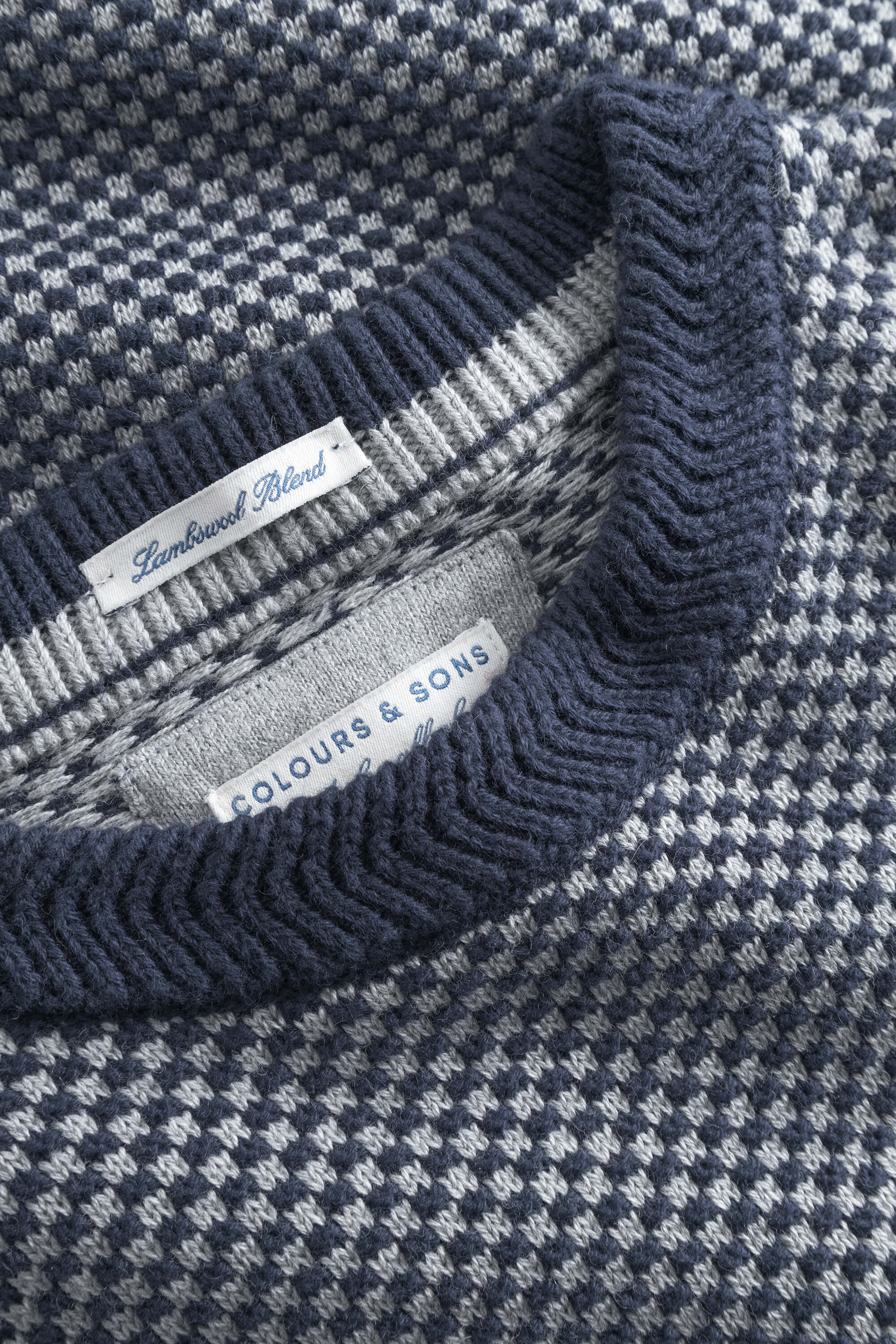 Pullover Popcorn - Navy-Steel