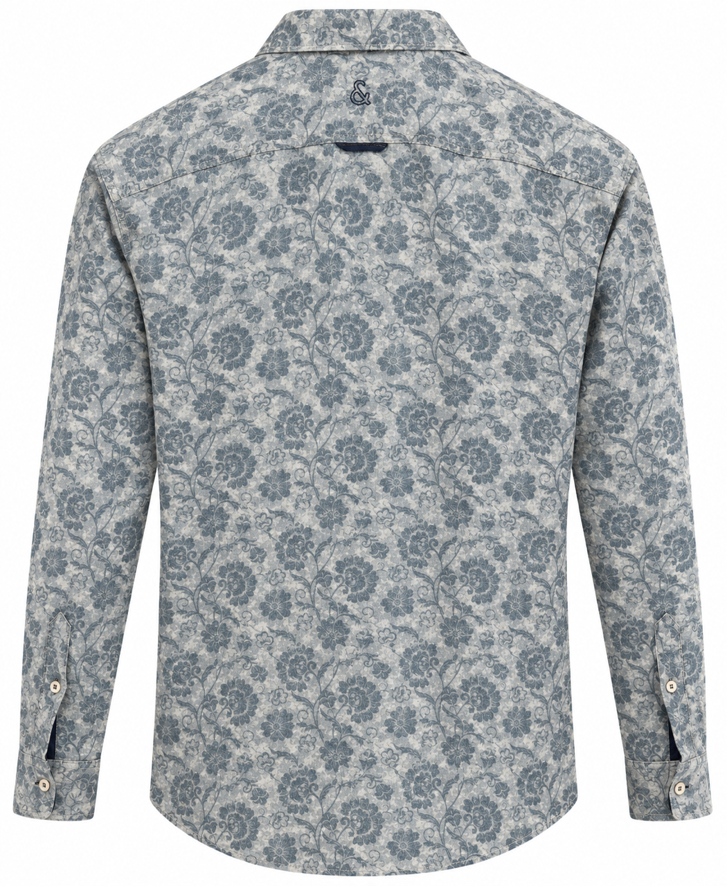 Feincord Hemd - Blue Flowers