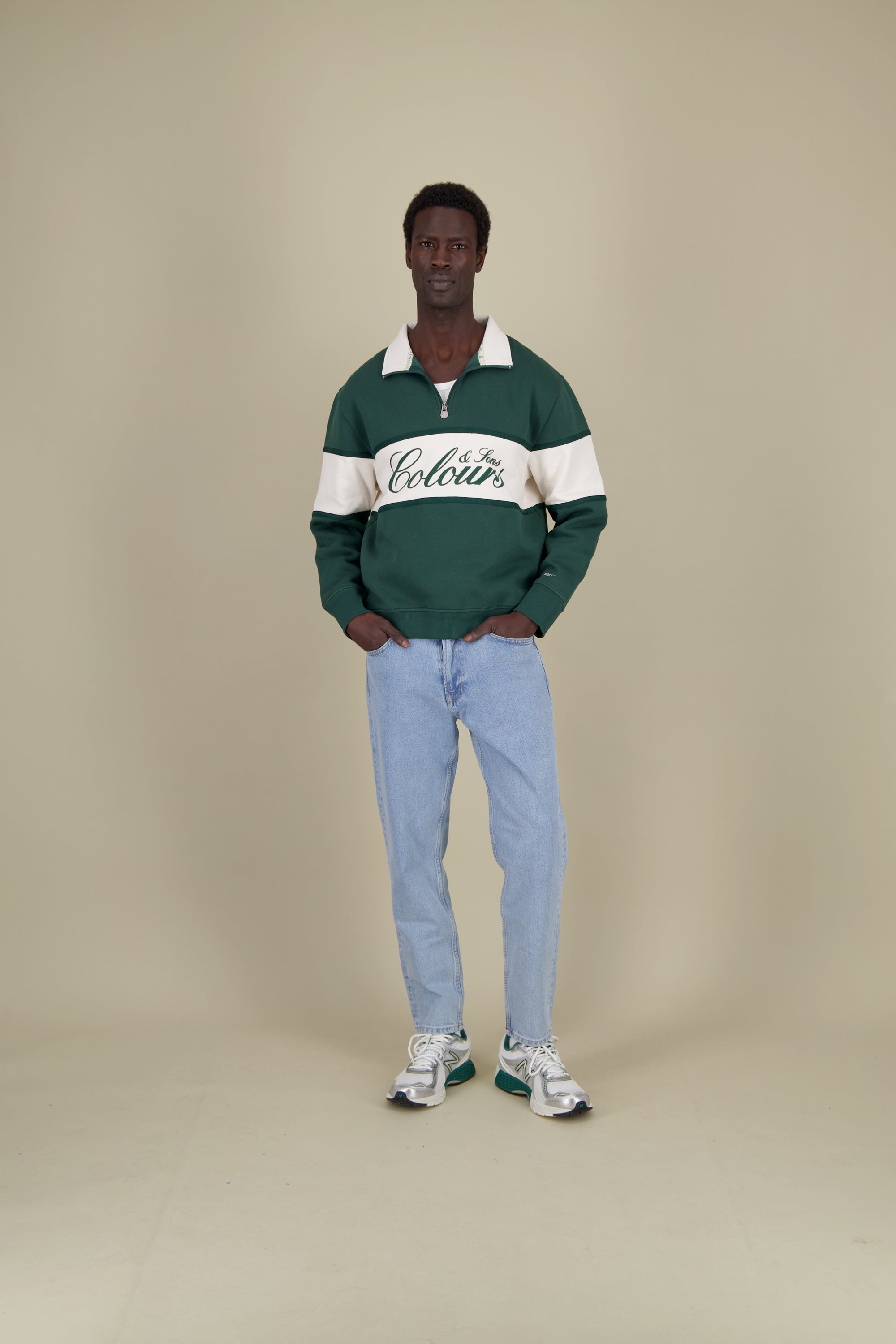 Half-Zip Brushed - Pine