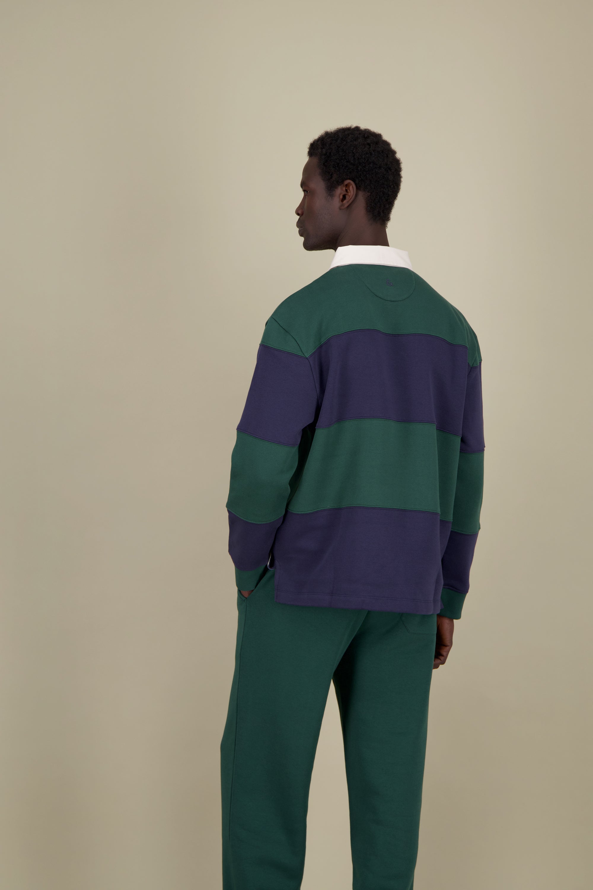 Rugby-Shirt Brushed - Pine-Midnight