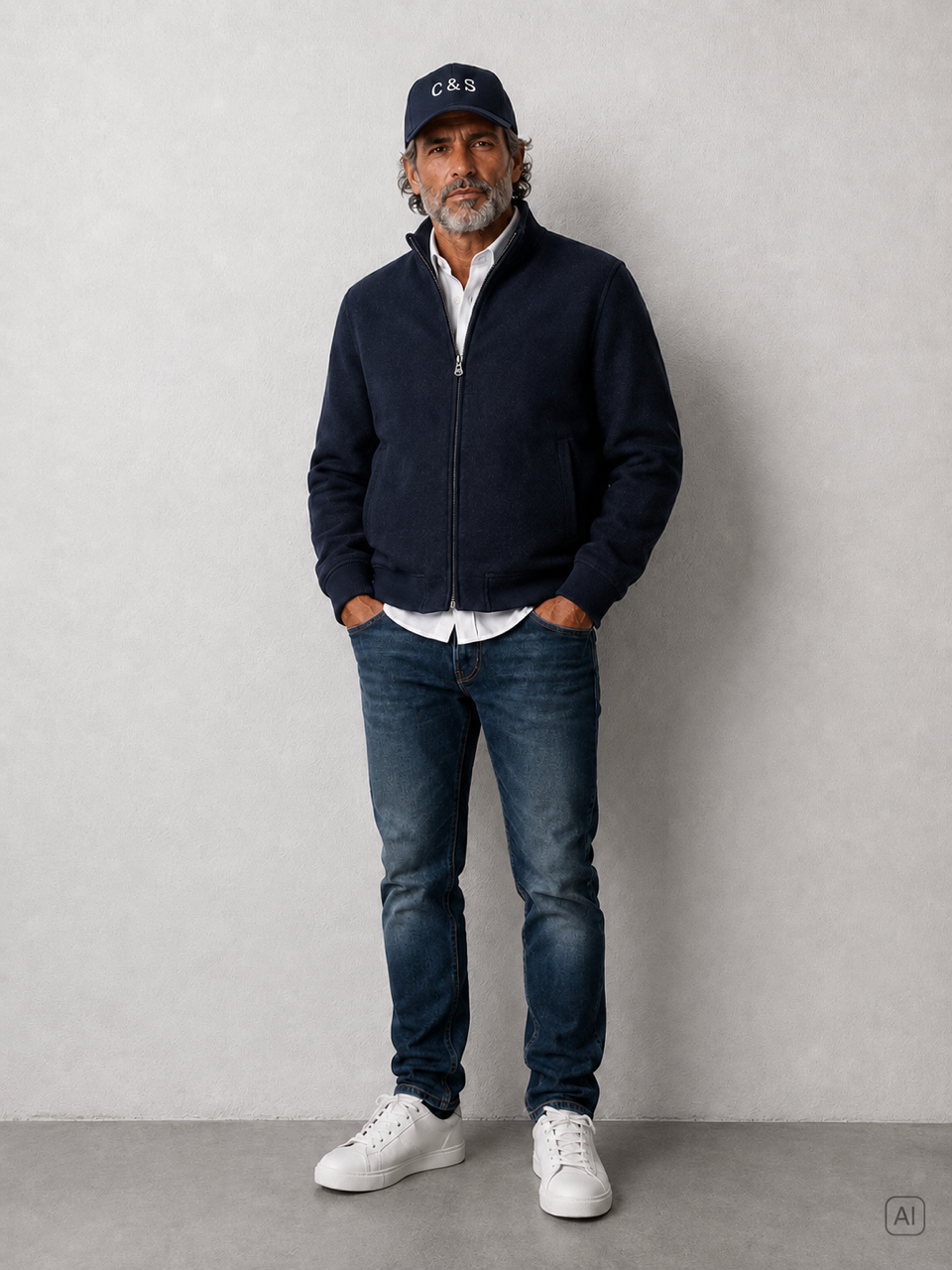 Bomber Jacke - Navy
