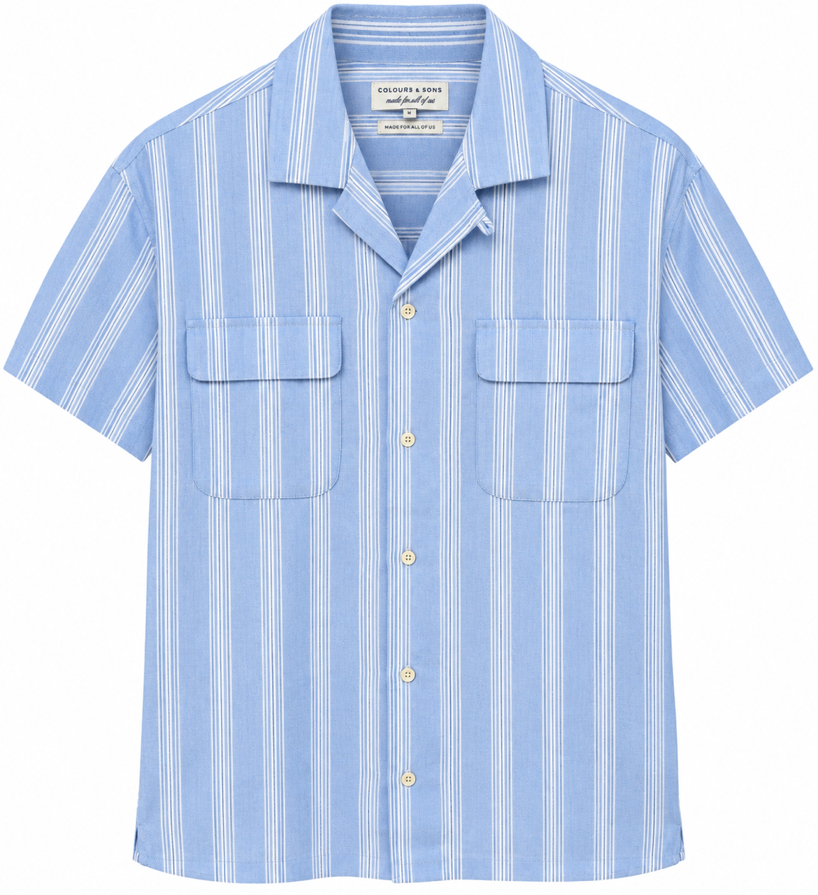 Camp Collar Kurzarmhemd - Capri Stripes