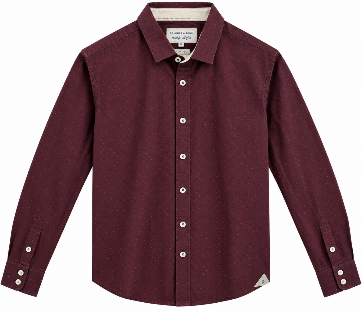 Hemd gemustert - Merlot Dots