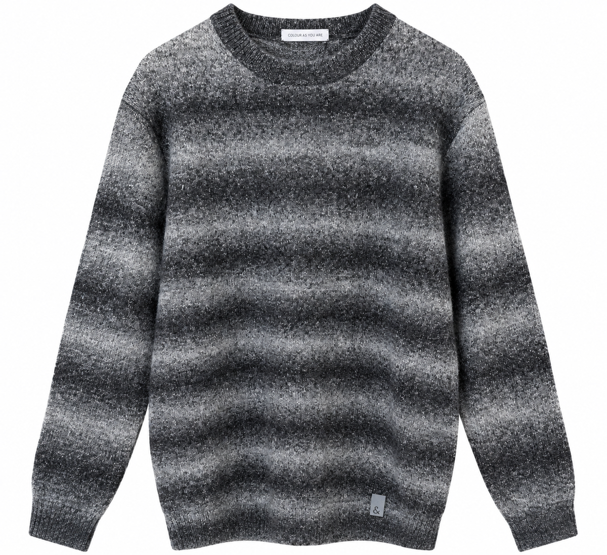 Roundneck Pullover - Asphalt Stripes
