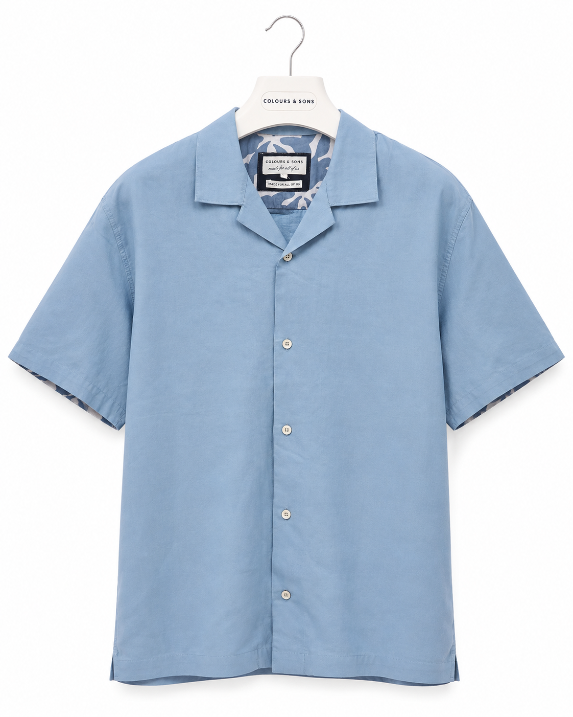 Camp Collar Kurzarmhemd - Dove