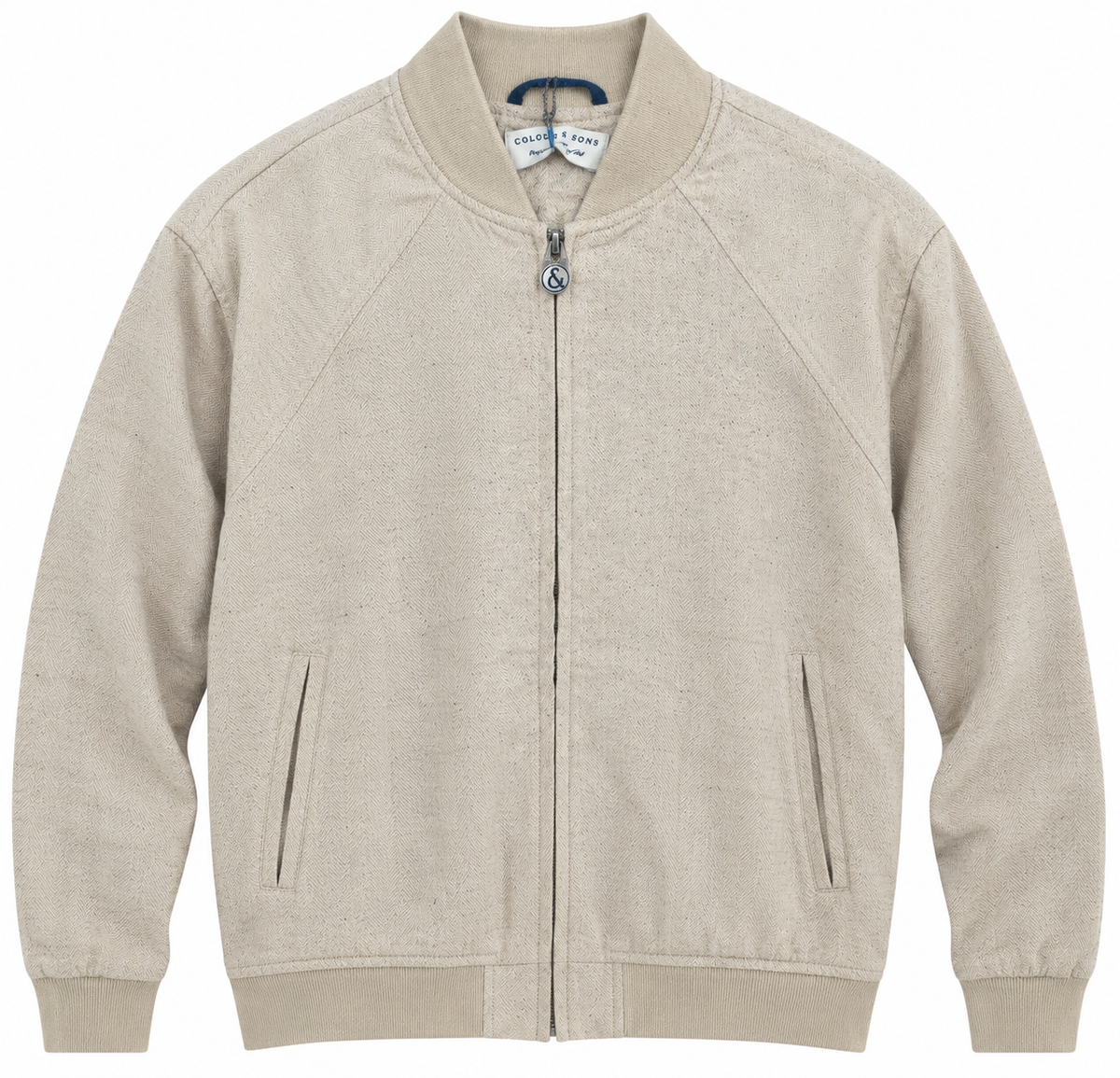 Blouson Herrinbone Leinen Blend - Offwhite
