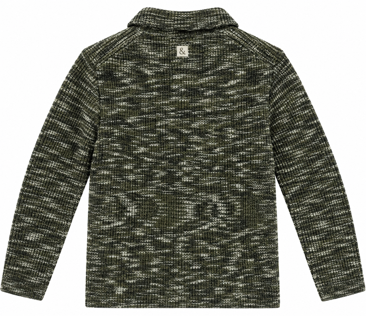 Cardigan - Olive Space Dyed