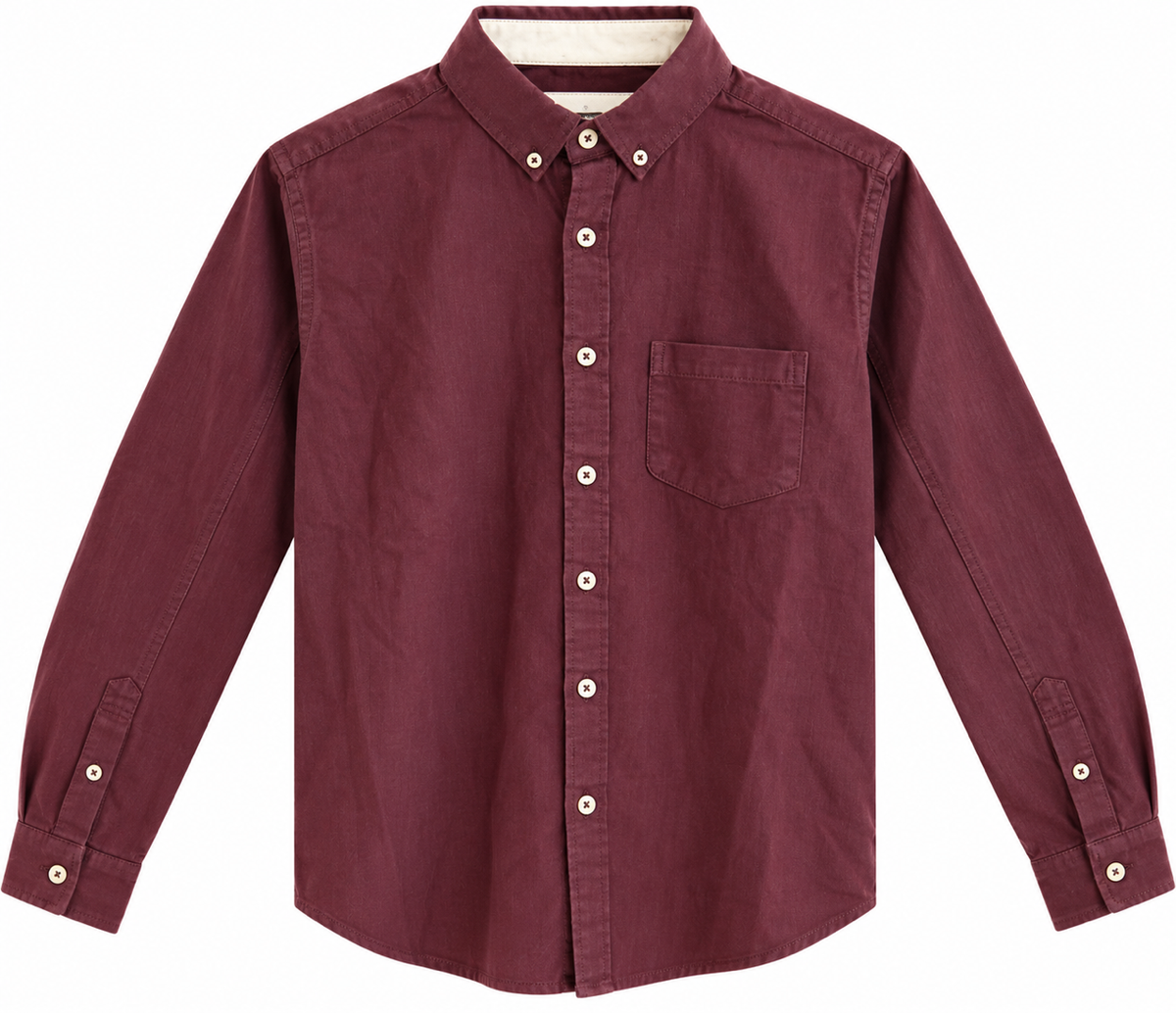 Twill Hemd Basic- Merlot