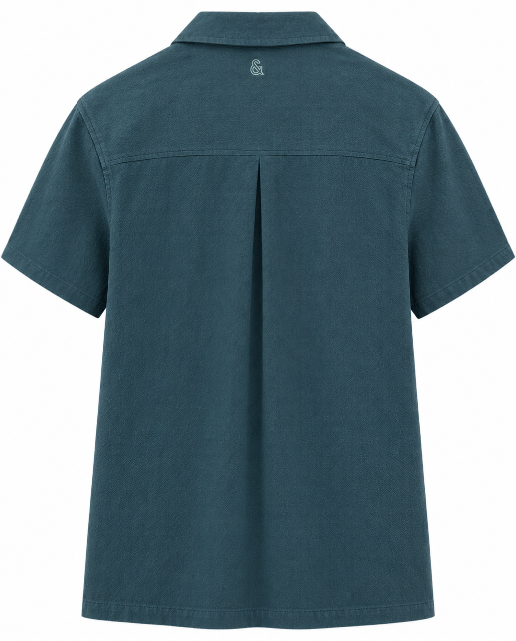 Camp Collar Linen Blend Kurzarmhemd - Laurel