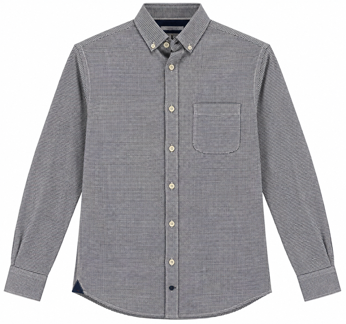 Twill Hemd kariert - Navy/Merlot