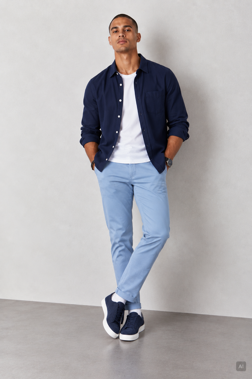 Basic Chino - Light Blue