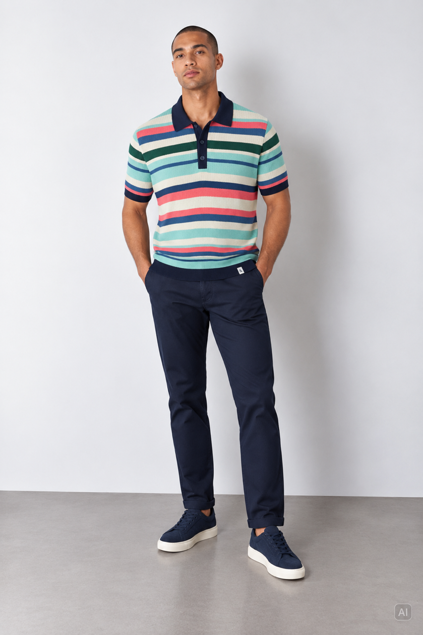 Strickpolo - Stripes