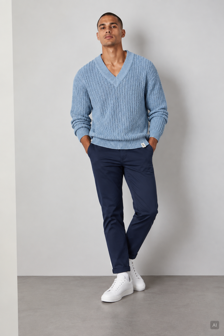 Pullover Leinen Blend - Structured Sky